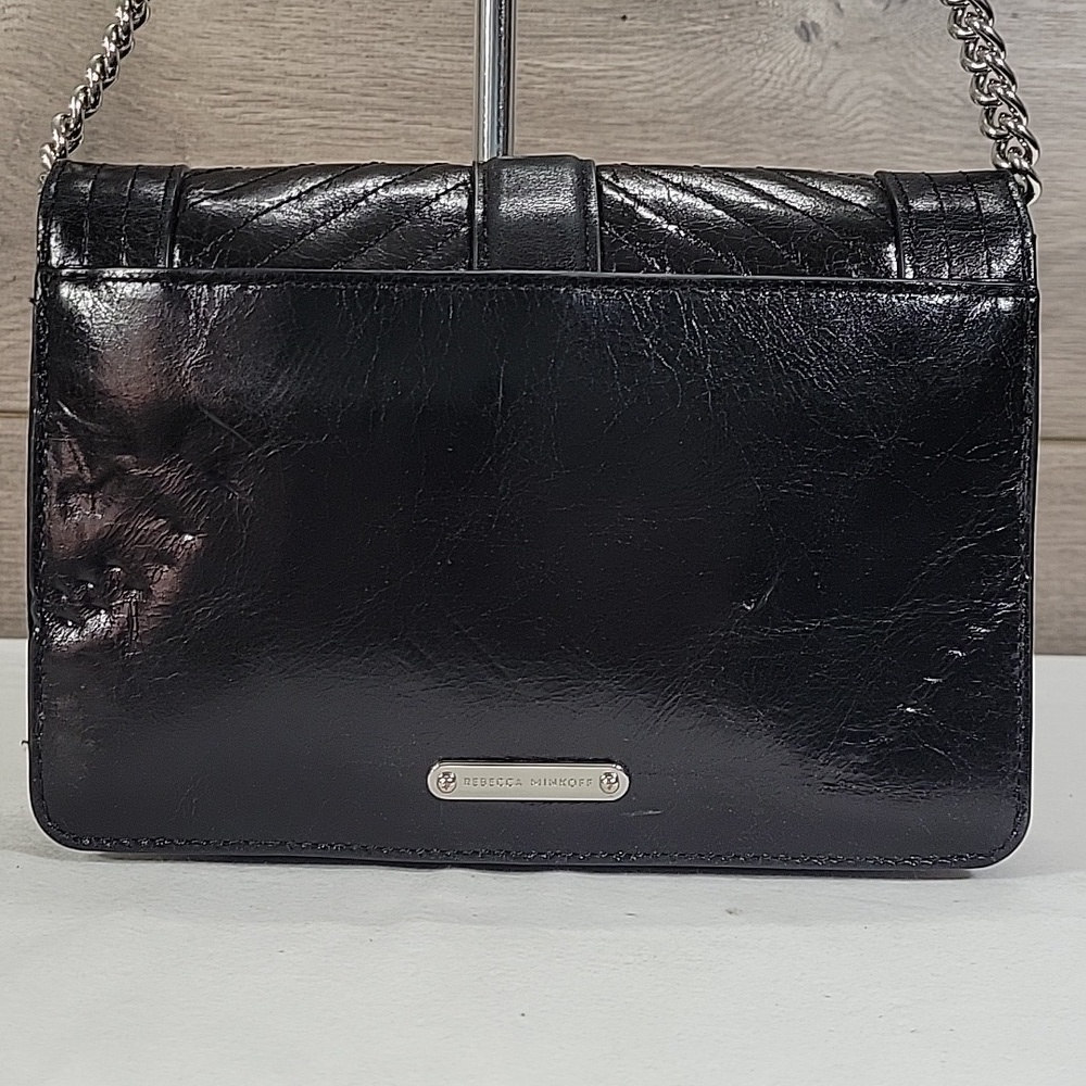 Rebecca Minkoff Black Quilted Studded Leather Crossbody Shoulder Bag - Picture 5 of 14